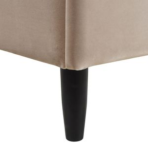 Set Letto Queen Size Aspen con Testiera Moderna Trapuntata Verticale in Velluto Performance Beige Visone Stile Contemporaneo - Product Image 4