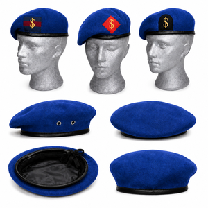 Feenix Doublesafe Hot Sale Custom Embroidered <b>Red</b> <b>Wool</b> Tactical High Quality Security Beret-Formal Style Sports Use Plain Unisex - Product Image 3