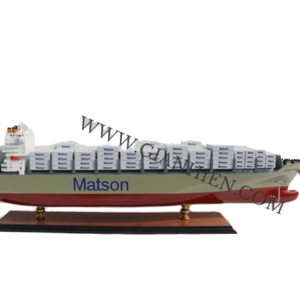 Gia Nhien Fabricant Approbation Conception Personnalisée Navire Commercial MATSON DANIEL K. MODÈLE DE BATEAU EN BOIS INOUYE _ ARTISANAT EN BOIS - Product Image 1