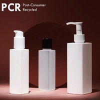 Flacons de shampoing vides PCR 100 ml écologiques et recyclables avec pompe pulvérisatrice, sérigraphie, kits de voyage, sérum et lotion pour soins de la peau, ISO 9001