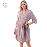 Robes de maternité modales durables robes de naissance écologiques ensemble assorti à manches longues vêtements de nuit pour femmes enceintes robe de nuit de maternité