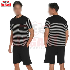 Vêtements d'intérieur faits main : hauts à manches courtes contrastés et shorts unis – Meilleur fournisseur, prix de gros - Product Image 5