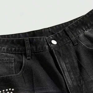 กางเกงยีนส์ขาสั้นทรงปกติแบบลำลอง ผ้าฝ้าย 100% สีพื้น สำหรับผู้ชาย ระบายอากาศได้ดี เป็นมิตรกับสิ่งแวดล้อม แห้งเร็ว ผลิตตามสั่ง - Product Image 2