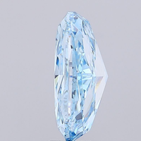 Diamante ovalado exclusivo de color azul intenso, cultivado en laboratorio, certificado por IGI, claridad VS1, corte excelente, CVD, diamante suelto para uso en joyería fina.
