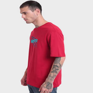 T-shirt oversize de marque tendance pour homme, à épaules dénudées, manches courtes, col rond, coupe ample, effet délavé vieilli, pour l'été - Product Image 1