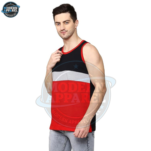 Débardeurs homme personnalisés à prix avantageux, coupe musclée, unis, sans manches, pour entraînement, 100% coton. - Product Image 3