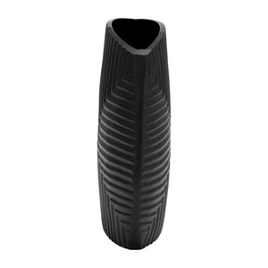 Vase de table moderne en métal noir Amber Form, 10x8x3 pouces, design minimaliste fait main, décoration - Product Image 3