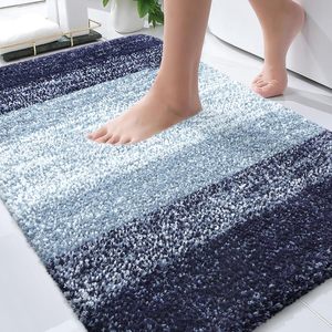 Hot Selling 17"x24" Microfiber Bath <b>Mat</b> Super Absorbent Non-Slip Floor Thick Plush Shaggy Tufted <b>Bathroom</b> Rug Washable Hotel - Product Image 1