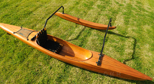 Kayak gonflable polynésien hawaïen en bois, 1 personne, bateau d'aventure pour sports nautiques, pour lacs et rivières, 361Lx151Wx41H cm - Product Image 1