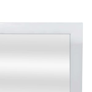 Specchio da Parete Decorativo Moderno Rettangolare con Cornice Bianca 16x16 per Bagno, Soggiorno o Matrimonio - Product Image 4