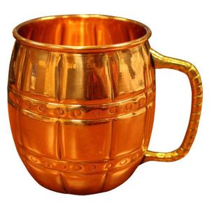 Modern Design Natural Copper Beer <b>Mug</b> with Handle Metal Wave Brand Reusable Portable Matt Finish Gift <b>Box</b> Packaging for Parties - Product Image 6