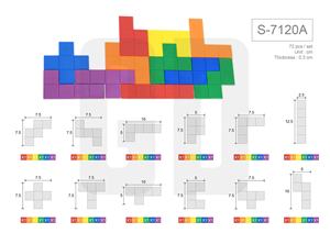 Plastic Rainbow Pentominoes Games, Plastic Pentominoes <b>Puzzles</b> Games, Pentominoes Toys Set, Tangram <b>Puzzles</b>, Early Geometry - Product Image 5