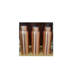 ILAHI's Hammered Copper Eco-Friendly 500ml <b>Water</b> <b>Bottle</b> Lid Classic Design for Home Office Travel Outdoor Uttar Pradesh - Product Image 4