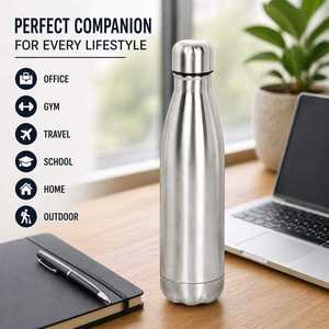Superior Quality Stainless <b>Steel</b> Vacuum <b>Bottle</b> 750ml Cola Round Shape Double Wall Insulated Water <b>Bottle</b> for Daily Hydration - Product Image 5