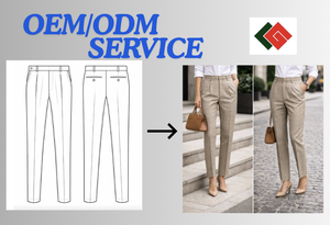 ผู้ผลิตเสื้อผ้าเวียดนามทรงขาตรง รับผลิตแบบ OEM ODM เสื้อผ้าผู้หญิง ป้ายกำกับแบบกำหนดเอง ผ้าแบบกำหนดเอง เสื้อผ้าขายส่ง - Product Image 5