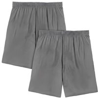 Shorts Bermuda Homme Bleu Uni Séchage Rapide Respirant Écologique en Toile Taille Élastique Décontracté Course Gym Tissé à l'Avant