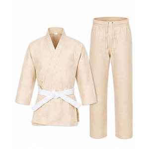 Professional Red Karate Uniform for Adults <b>Kids</b> Martial Arts Training Gi Set Cotton Breathable Taekwondo Suit with White <b>Belt</b> - Product Image 5
