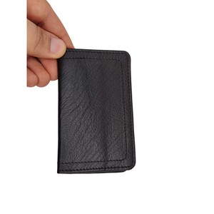 Cartera Corta de Cuero Genuino de Alta Calidad para Hombre, Personalizada OEM, con Solapa, Tarjetero, Diseño Moderno, Almacenamiento Conveniente, Plegable - Product Image 3