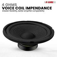 Paire de subwoofers 5 cœurs de 6 pouces 300W pour voiture, 4 ohms, basses profondes, haut-parleur de remplacement