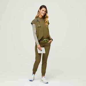 ARTISAN IMPEX Ensembles de Blouses Médicales Extensibles pour Femmes en Tissu Tricoté Doux Spandex/Polyester Service OEM Uniformes d'Infirmières - Product Image 4