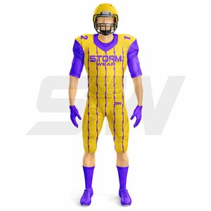 Meilleur prix pour uniforme de football américain par sublimation, vêtements de sport personnalisés, fabricant de kits de maillots, service OEM, kit de football américain - Product Image 1