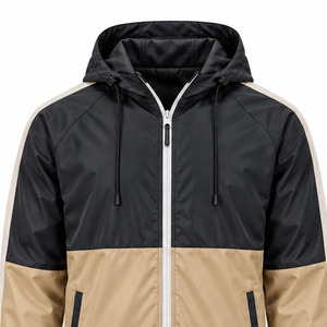 Windbreaker <b>Jacket</b> for <b>Men</b> <b>Lightweight</b> Outdoor Training Water Resistant Full Zip Hooded Sportswear Bulk Order Wholesale Supplier - Product Image 3