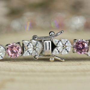 Retro Style Trendy Women's 925 <b>Silver</b> Rhodium Plated Geometric Texture Flex Stretch <b>Bangle</b> with Snake Chain-Gift - Product Image 5