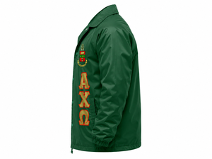 Custom Alpha Mu zeta Line <b>Coaches</b> Jacket Premium Quality Waterproof Omega Chi Beta Delta Theta Epsilon Windbreaker Wholesale - Product Image 2