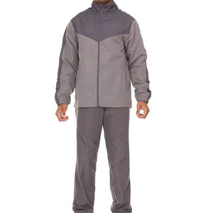 Conjuntos de Chándal Cortavientos para Hombre con Capucha, Casuales, Sólidos, de Alto Gramaje, Ecológicos, Transpirables, Impermeables, con Bolsillos y Cordón Ajustable - Product Image 1