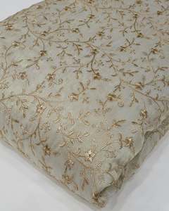 Luxury Sequin Embroidery Lace Fabric Floral Beaded Mesh Fabric African Wedding Party Dress Material - Product Image 4