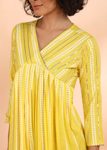 Vestido Amarillo a Rayas de Rayón para Mujer, Corte en A, Estilo Moderno, Secado Rápido, Ideal para Fiestas de Verano, Uso Diario, al Mejor Precio - Product Image 4