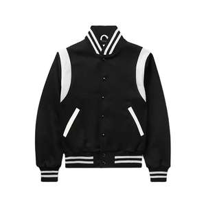Personnalisez vos propres motifs de broderie, veste de streetwear pour homme, veste varsity en cuir véritable, nouvelle arrivée, mode tendance - Product Image 4