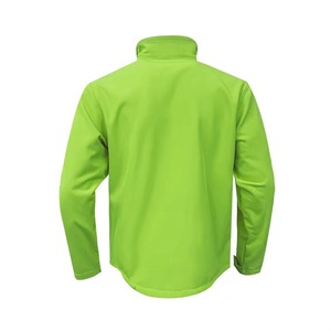 Chaqueta Softshell Verde Lima para Hombre, Cierre de Cremallera, Cuello Alto, Resistente al Agua, para Actividades al Aire Libre, Corte Regular, Temporada de Otoño - Product Image 2