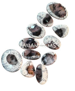 Cabochon de pierres précieuses en vrac d'opale dendritique naturelle, forme de mélange polie, cabochon de cristal de toutes tailles pour la fabrication de pendentifs de bijoux - Product Image 1