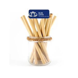 [DISPONIBLE] Pajitas de Bambú Desechables y Reutilizables Blue Lotus para Bebidas de Frutas y Bebidas Frías, Uso Comercial en Vietnam - Product Image 1