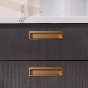 Hidden <b>Handle</b> For Cabinet <b>Door</b> Recessed Flat <b>Pull</b> Anti Oxidation Durable Smooth Finish - Product Image 2