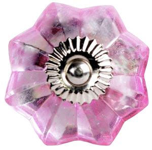Pink <b>Crystal</b> Glass Furniture <b>Knobs</b> & Pull Handle [CRK 111] - Product Image 1