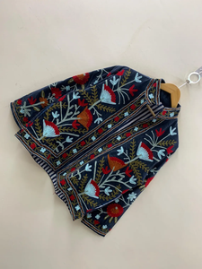 Velours Floral Suzani Brodé À La Main Boho Manteau Ouzbek Veste Chaude Folk Festival Duster Survêtement pour L'hiver Coton Respirant - Product Image 5