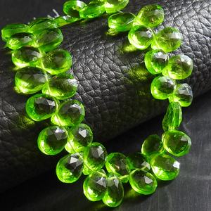 Peridoto Verde Facetado en Forma de Lágrima, Piedra Suelta, Hilo de 8 Pulgadas, 10x7MM, Para Fabricación de Joyas, Suministros al por Mayor de Cuentas de Vidrio - Product Image 1