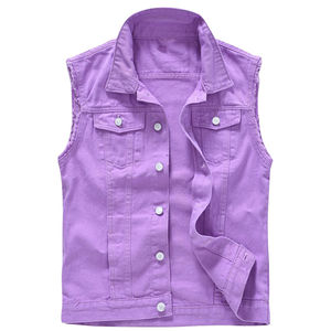 Gilet en toile denim pour homme, best-seller, hiver, décontracté, logo personnalisé, haute qualité, sans manches, rembourré de duvet, anti-UV - Product Image 1