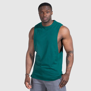 Top High Quality Cotton Sleeveless Tank Top for Men Summer Fitness Sportswear with <b>Button</b> Decoration Muscle Vests Blank Pattern - Product Image 5