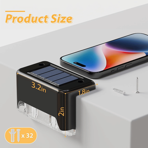 Paquete de 32 Luces Solares LED para Terraza, Impermeables, de Amplio Uso para Escaleras Exteriores, Barandillas, Patio, Encendido/Apagado Automático, Fáciles de Instalar - Product Image 2