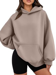 Sudaderas con capucha cortavientos transpirables para mujer, estilo oversize, antiencogimiento, ajuste holgado, diseños OEM, doble capa para mujer - Product Image 4