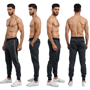 Pantalones Jogger Casuales para Hombre de Lujo con Diseño de Cristales y Pedrería, 100% Algodón, Estilo Deportivo Premium - Product Image 4