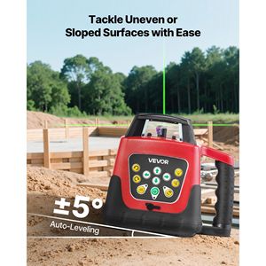 Nivel Láser Rotatorio Autonivelante de 360 Grados y 2000 pies con Kit Verde, Trípode Horizontal, Receptor y Control Remoto Sca-for - Product Image 3