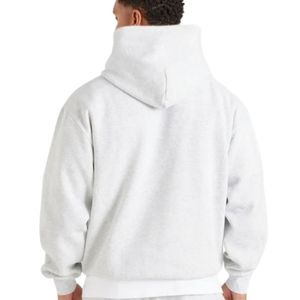 Mens White Hoodie Tracksuit <b>Set</b> <b>Matching</b> Sweatpants <b>Jogger</b> Pants Two Piece Casual Sportswear Streetwear Pullover Hooded Sweat - Product Image 3