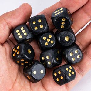 AL MALIK CRAFT - Dados de Madera de Doble Color, 6 Caras, Forma Personalizada, Multifuncionales, para Juegos de Dados para Niños - Product Image 2