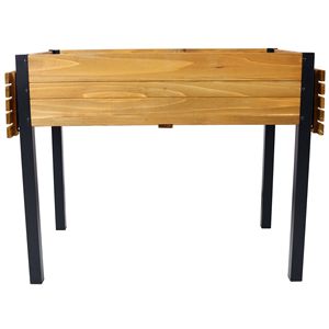 Estante de Almacenamiento Plegable con Patas Metálicas, Jardinera Elevada de Madera para Cultivar Hierbas Frescas, Vegetales, Macetas y Jardineras - Product Image 6