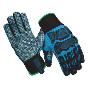 ถุงมือหนังสังเคราะห์นิรภัย ป้องกันแรงกระแทก ทนความร้อน สำหรับงานช่าง อุตสาหกรรม น้ำมัน แก๊ส กันลื่น ถุงมือช่าง - Product Image 4