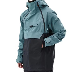 Chaqueta de Esquí Impermeable con Capucha Azul Claro para Hombre, Cierre de Botones, Cortavientos, Ropa Deportiva para la Nieve, Talla Adulto - Product Image 4